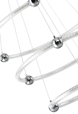 Светодиодная люстра хром LED 171Вт D80+60+40см