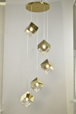 Люстра в скандинавском стиле золото 35см