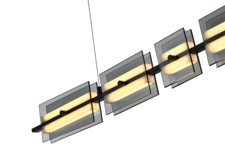 Люстра потолочная черня LED 18Вт 103см