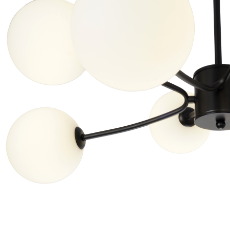 Люстра потолочная на штанге черня D70см