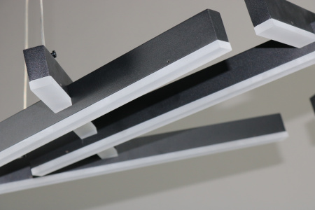 Светодиодная люстра черная LED 50Вт 65см