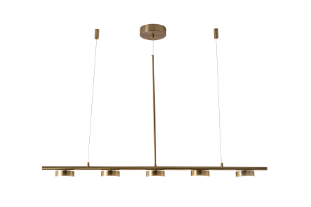 Люстра потолочная латунь LED 65Вт 118см