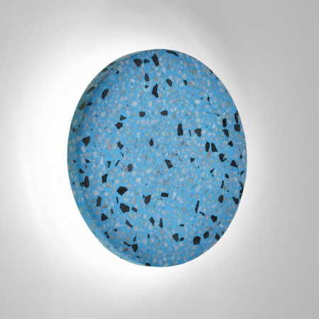 Светильник настенный из камня синий LED 3Вт D15см