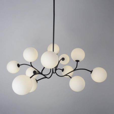 Люстра потолочная на штанге черня D85см