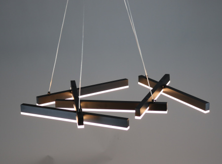 Светодиодная люстра черная LED 50Вт 65см