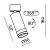 Потолочный светильник Technical C055CL-L12W3K-Z-W