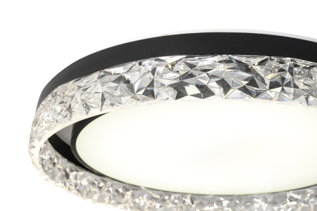 Потолочный светильник черный LED 72Вт D50см