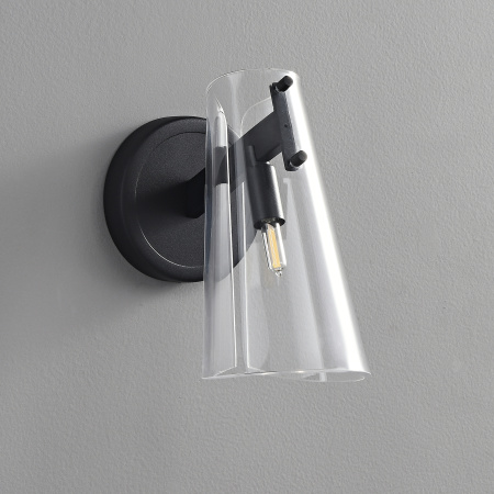 Светильник настенный черный 6Вт 21см