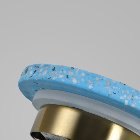 Светильник настенный из камня синий LED 3Вт D15см