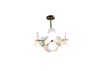 Люстра с плафонами бронза D68см