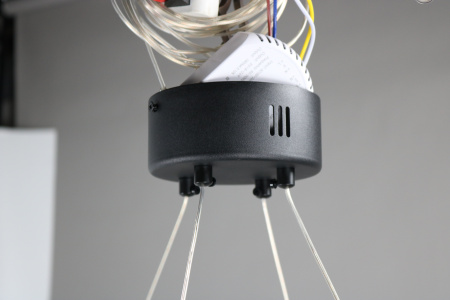 Светодиодная люстра черная LED 50Вт 65см