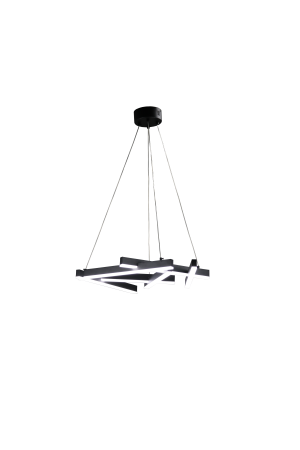 Светодиодная люстра черная LED 50Вт 65см