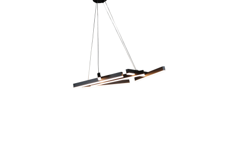 Светодиодная люстра черная LED 50Вт 65см