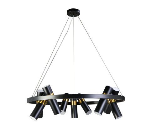 Люстра потолочная черня D80см