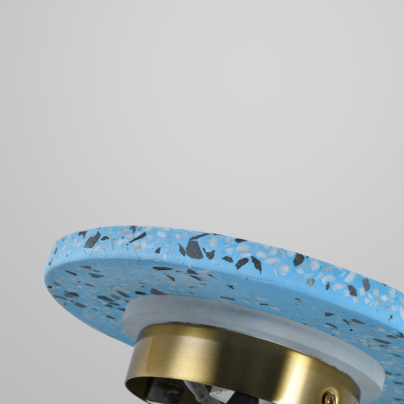 Светильник настенный из камня синий LED 3Вт D20см