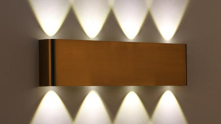 Светильник настенный латунь LED 8Вт 46см