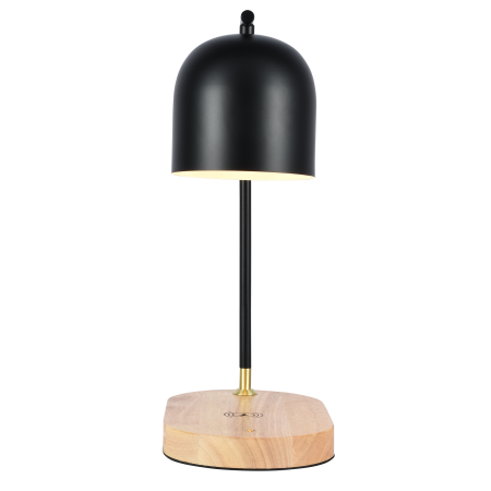 Настольная лампа черня беспроводная зарядка 37см