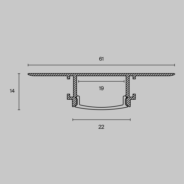 Профиль Led Strip ALM-6114-S-2M