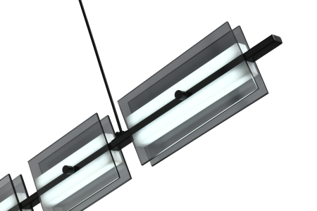 Люстра потолочная черня LED 18Вт 103см