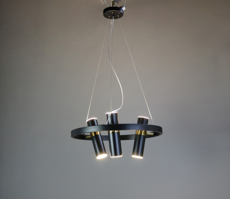 Люстра потолочная черня D50см