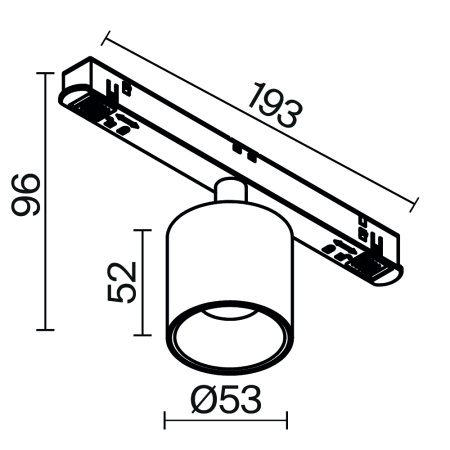 Трековый светильник Technical TR132-4-7W-DS-W