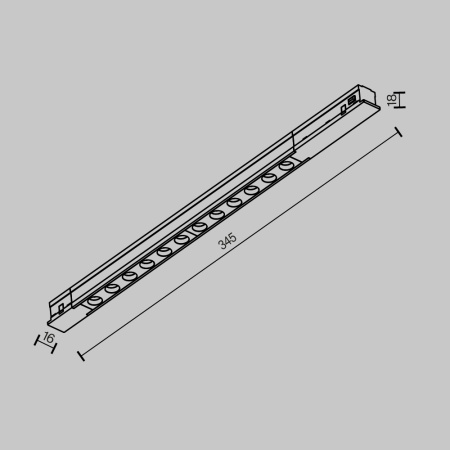 Трековый светильник Technical TR232-2-10W4K-B