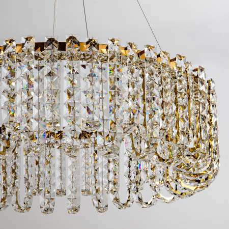 Хрустальная люстра золото LED 60Вт D80см