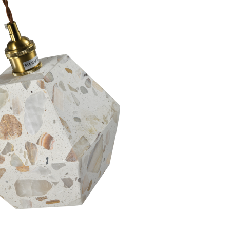 Светильник потолочный из камня латунь 15см