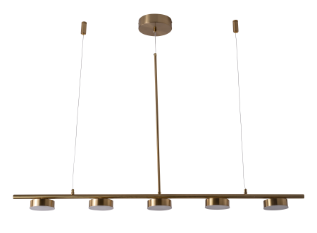 Люстра потолочная латунь LED 65Вт 118см