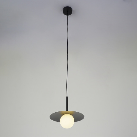 Светильник потолочный черный D25см