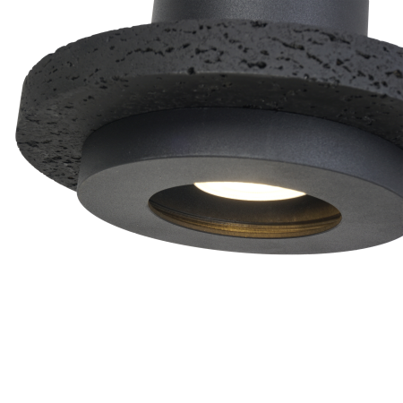 Светильник потолочный черный D18см