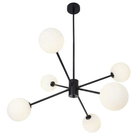Люстра потолочная на штанге черня D70см