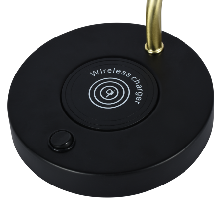 Настольная лампа черня беспроводная зарядка 50см