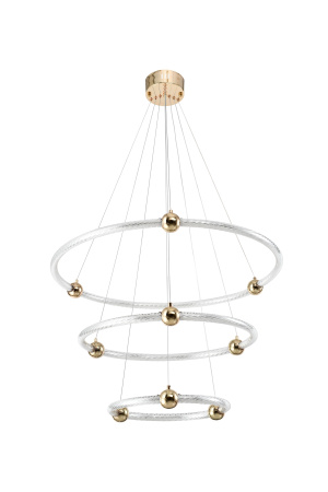 Светодиодная люстра золото LED 171Вт D80+60+40см