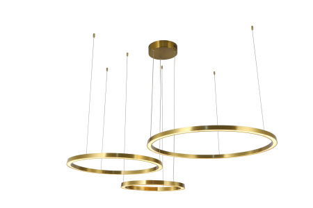 Люстра подвесная латунь LED 114Вт D40+60+80см