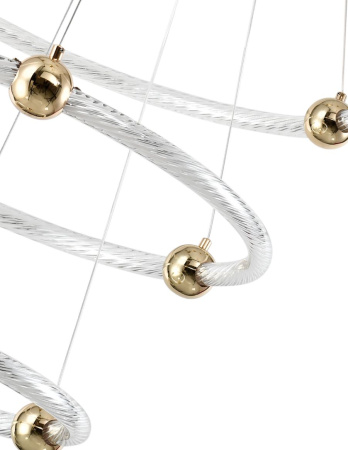 Светодиодная люстра золото LED 171Вт D80+60+40см