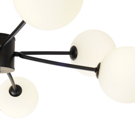 Люстра потолочная на штанге черня D70см