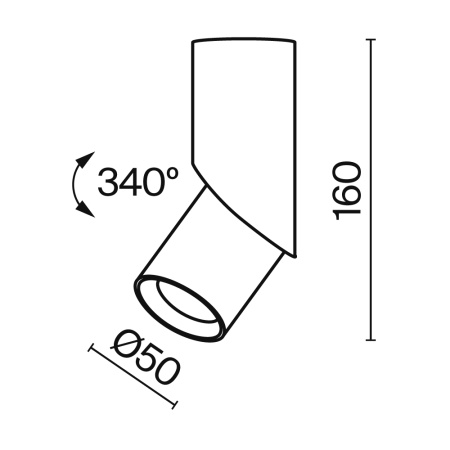Потолочный светильник Technical C027CL-L10B