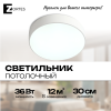 Светильник потолочный накладной LED белый 36Вт D30см Zortes TORTTY ZRS.02564.36