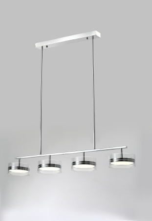 Люстра потолочная хром LED 48Вт 114см