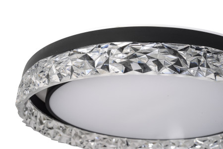 Потолочный светильник черный LED 72Вт D50см