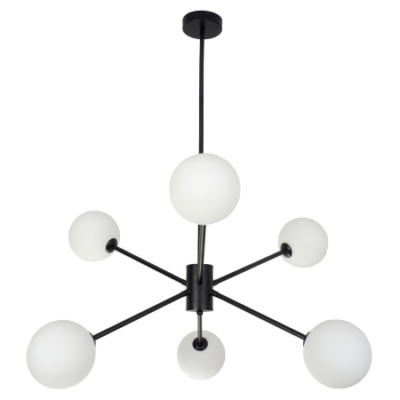 Люстра потолочная на штанге черня D70см