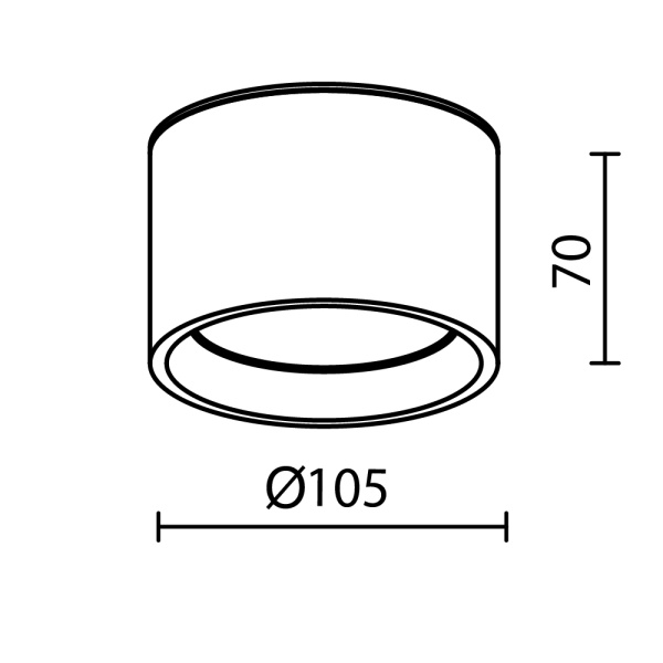 Потолочный светильник Technical C090CL-10W3K-W