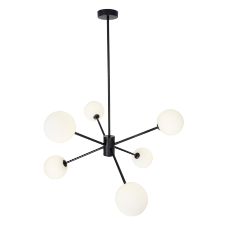 Люстра потолочная на штанге черня D70см