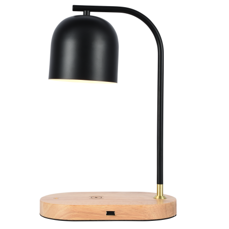 Настольная лампа черня беспроводная зарядка 37см