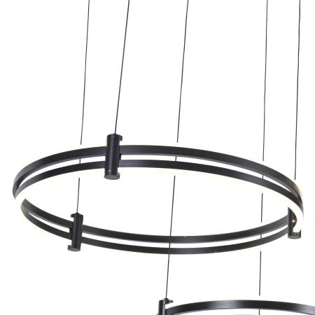 Люстра черня LED 228Вт D80см