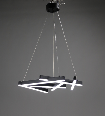 Светодиодная люстра черная LED 50Вт 65см