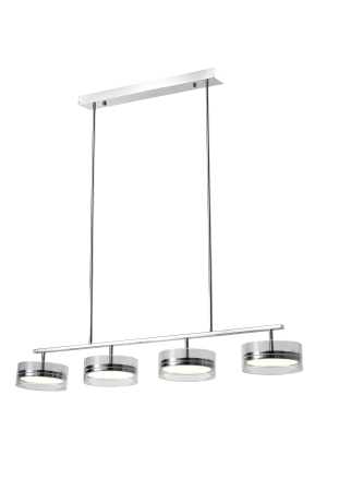 Люстра потолочная хром LED 48Вт 114см