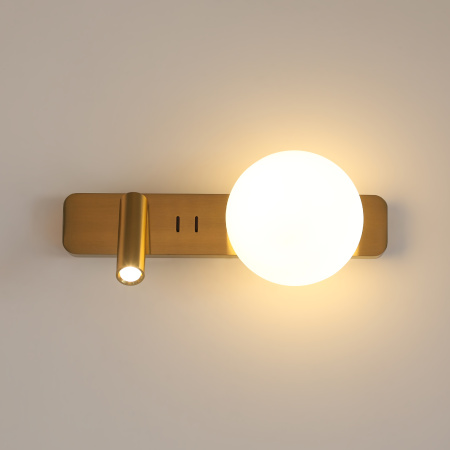 Светильник настенный спот латунь LED 3+7Вт 34см Zortes DREAM ZRS.2436.02