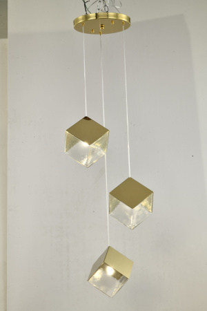 Люстра в скандинавском стиле золото 25см